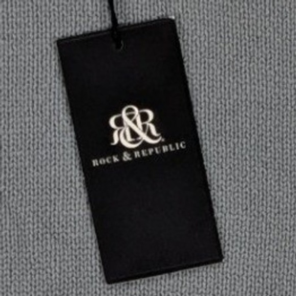 NWT Rock & Republic Knit Sweater Womens XXL Blue/Gray Lightweight Cozy Office - Picture 5 of 10